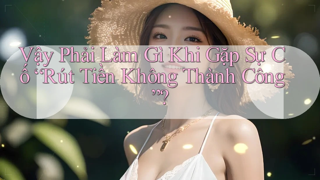 Vậy Phải Làm Gì Khi Gặp Sự Cố “Rút Tiền Không Thành Công”? Vậy Phải Làm Gì Khi Gặp Sự Cố “Rút Tiền Không Thành Công”?